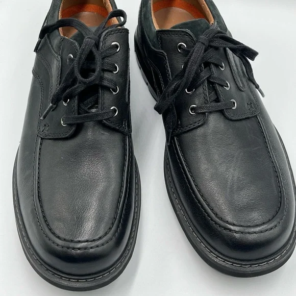 Men’s Clark’s Unstructured Black Leather Oxfords Size 11 - Picture 13 of 16